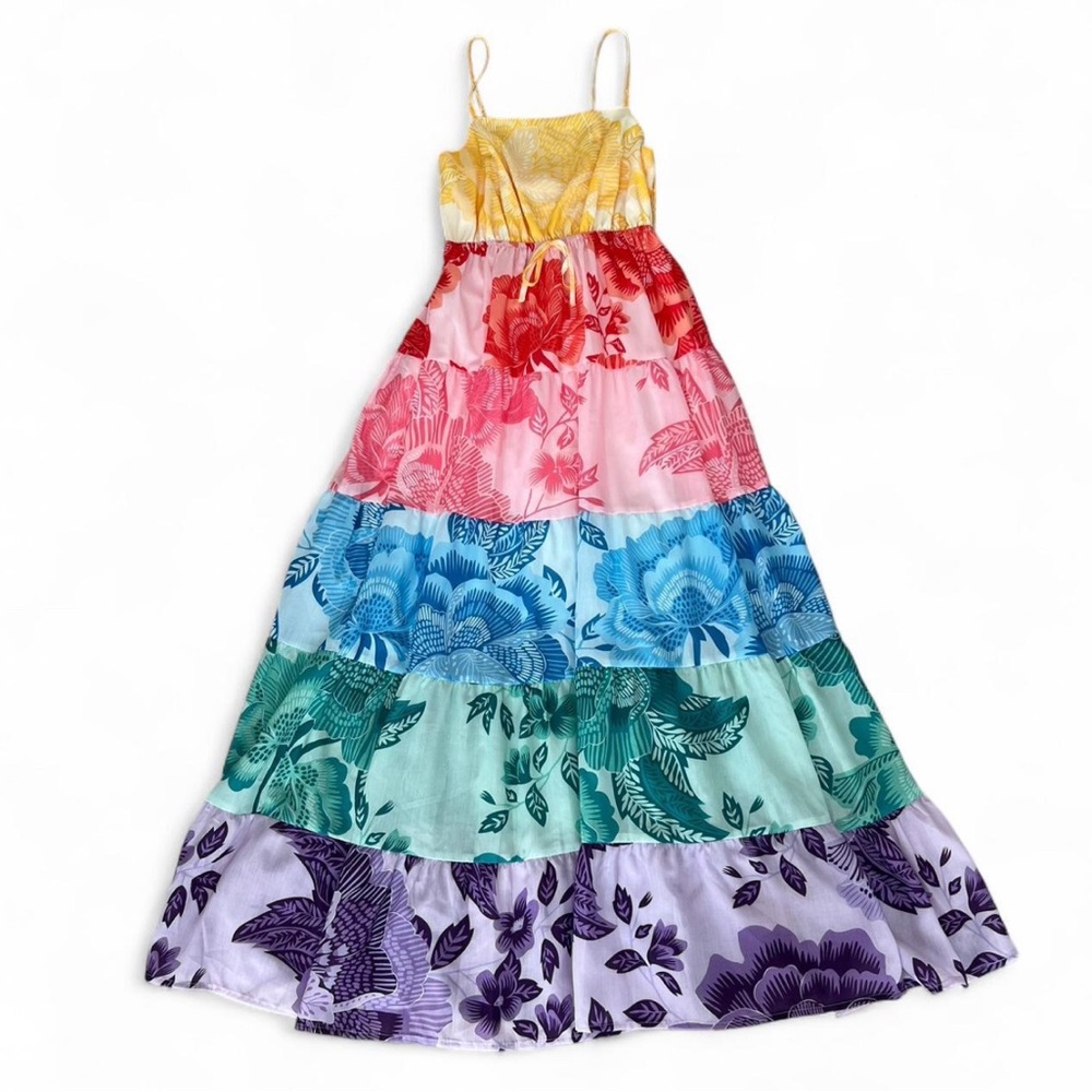 Louise James Colorful summer long dress